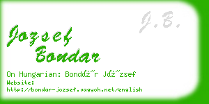 jozsef bondar business card